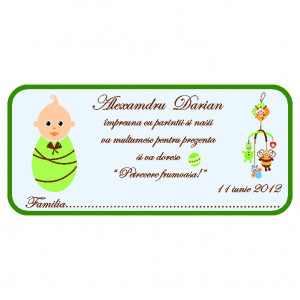 Plic Botez Bebe 86
