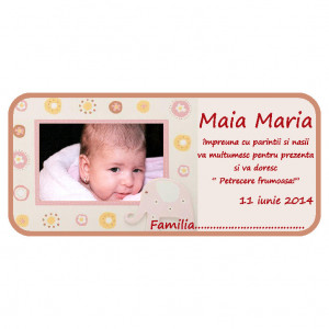 Plic Botez cu Foto Bebelusa 16