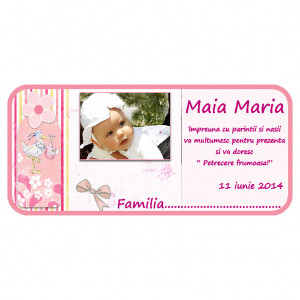 Plic Botez cu Foto Bebelusa 26