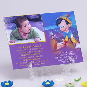 Invitatie Botez Magnetica Pinocchio