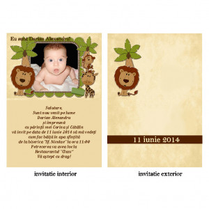 Invitatie Botez Papirus Disney Bebe 12