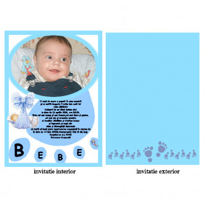 Invitatie Botez Papirus Disney Bebe 22