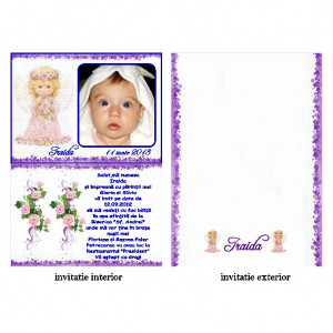 Invitatie Botez Papirus Disney Bebelina 3