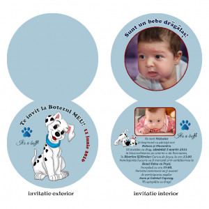 Invitatie Botez Rotunda Dubla Dalmatian