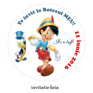 Invitatie Botez Rotunda Pinochio