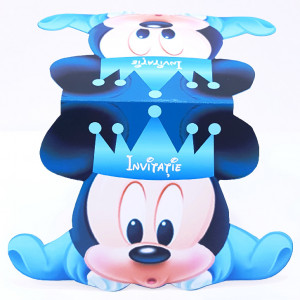 Invitatie Gemeni Contur Mickey Mouse 1