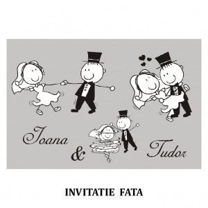 Invitatie Nunta Carte Postala INCP37