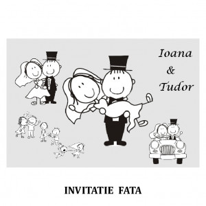 Invitatie Nunta Carte Postala INCP63
