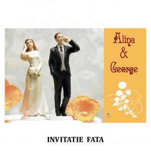 Invitatie Nunta Carte Postala INCP75