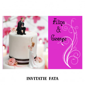 Invitatie Nunta Carte Postala INCP91