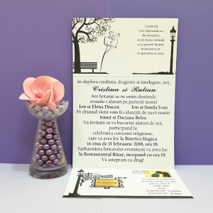 Invitatie Nunta Florale Indragostiti