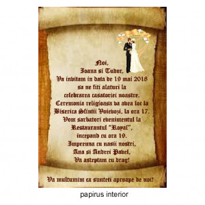Invitatie Nunta Papirus INPAP9