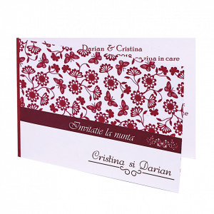 Invitatie Nunta Simfonie Fluturi