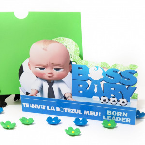 Invitatii Botez Contur Baby Boss 3