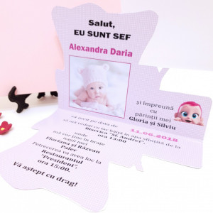 Invitatii Botez Contur Baby Princess 10