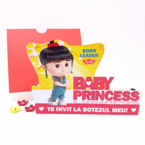 Invitatii Botez Contur Baby Princess 9