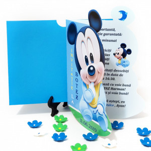 Invitatii Botez Contur Mickey Mouse 8