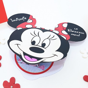 Invitatii Botez Contur Minnie Mouse 1