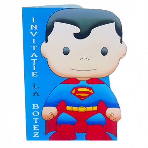 Invitatii Botez Contur Superman 5