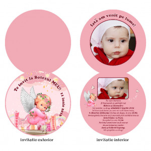 Invitatii Botez Rotunda Dubla Ingeras