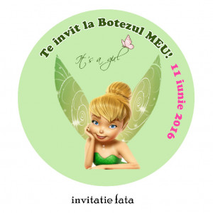Invitatii Botez Rotunde Tinkerbell 1