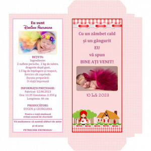 Marturii Botez Cutie de Ciocolata Scufita Rosie 1
