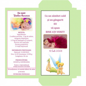 Marturii Botez Cutie de Ciocolata Tinkerbell 1