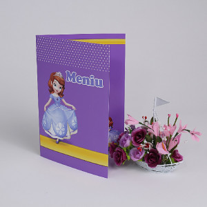 Meniu Botez Simplu Fetite Printesa Sofia 1