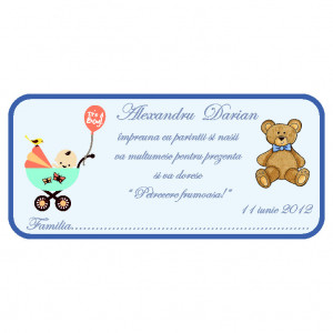 Plic Botez Bebe 87