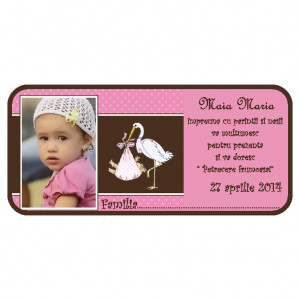 Plic Botez cu Foto Bebelusa 27