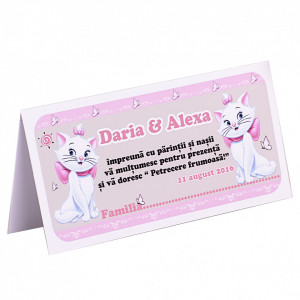 Plic Botez Gemeni 2 Pisicile Aristocrate