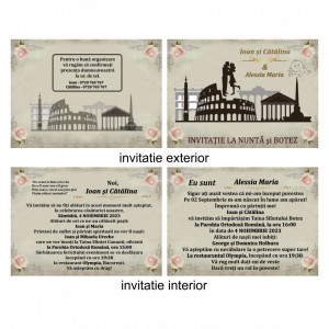 Invitatie 2 in 1 Nunta-Botez Dublu 20