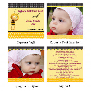 Invitatie Botez Carticica Maya Albinuta