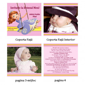 Invitatie Botez Carticica Printesa Sofia 2