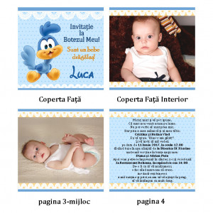 Invitatie Botez Carticica Road Runner