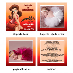 Invitatie Botez Carticica Rosetta