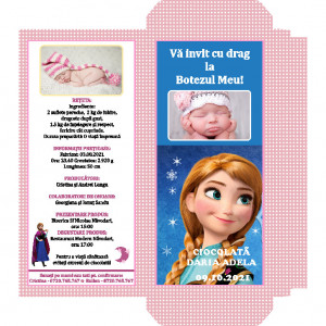 Invitatie Botez Cutie de Ciocolata Anna 1