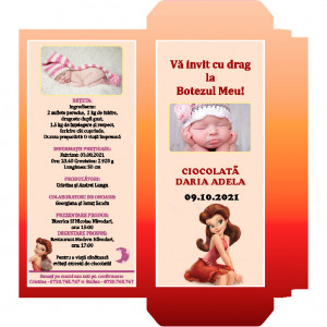 Invitatie Botez Cutie de Ciocolata Rosetta 1