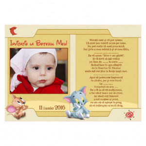 Invitatie Botez Magnetica Tom and Jerry