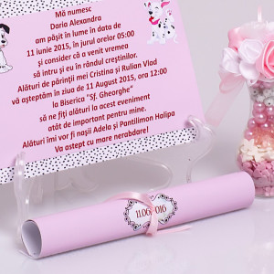 Invitatie Botez Papirus Dalmatian 1