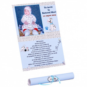Invitatie Botez Papirus Dalmatian