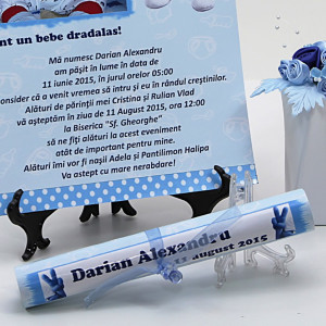 Invitatie Botez Papirus Strumf