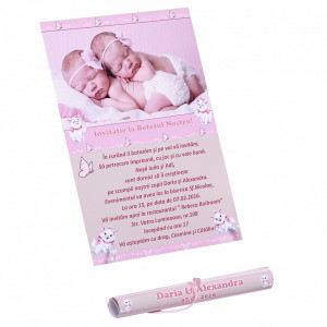 Invitatie Gemeni Papirus 2-Pisicute