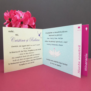 Invitatie Nunta Poveste Flori in Culori