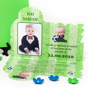 Invitatii Botez Contur Baby Boss 3