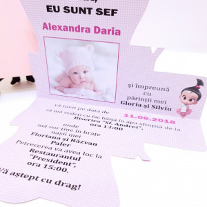 Invitatii Botez Contur Baby Princess 6