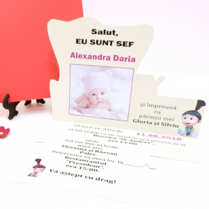 Invitatii Botez Contur Baby Princess 9