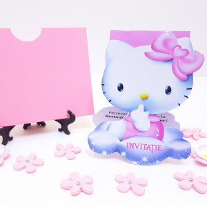 InvitatiI Botez Contur Hello Kitty 3