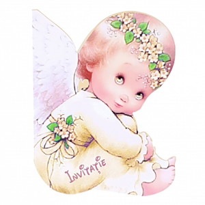 Invitatii Botez Contur Ingeras F4
