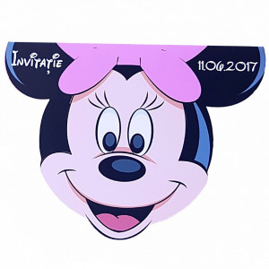 Invitatii Botez Contur Minnie Mouse 2